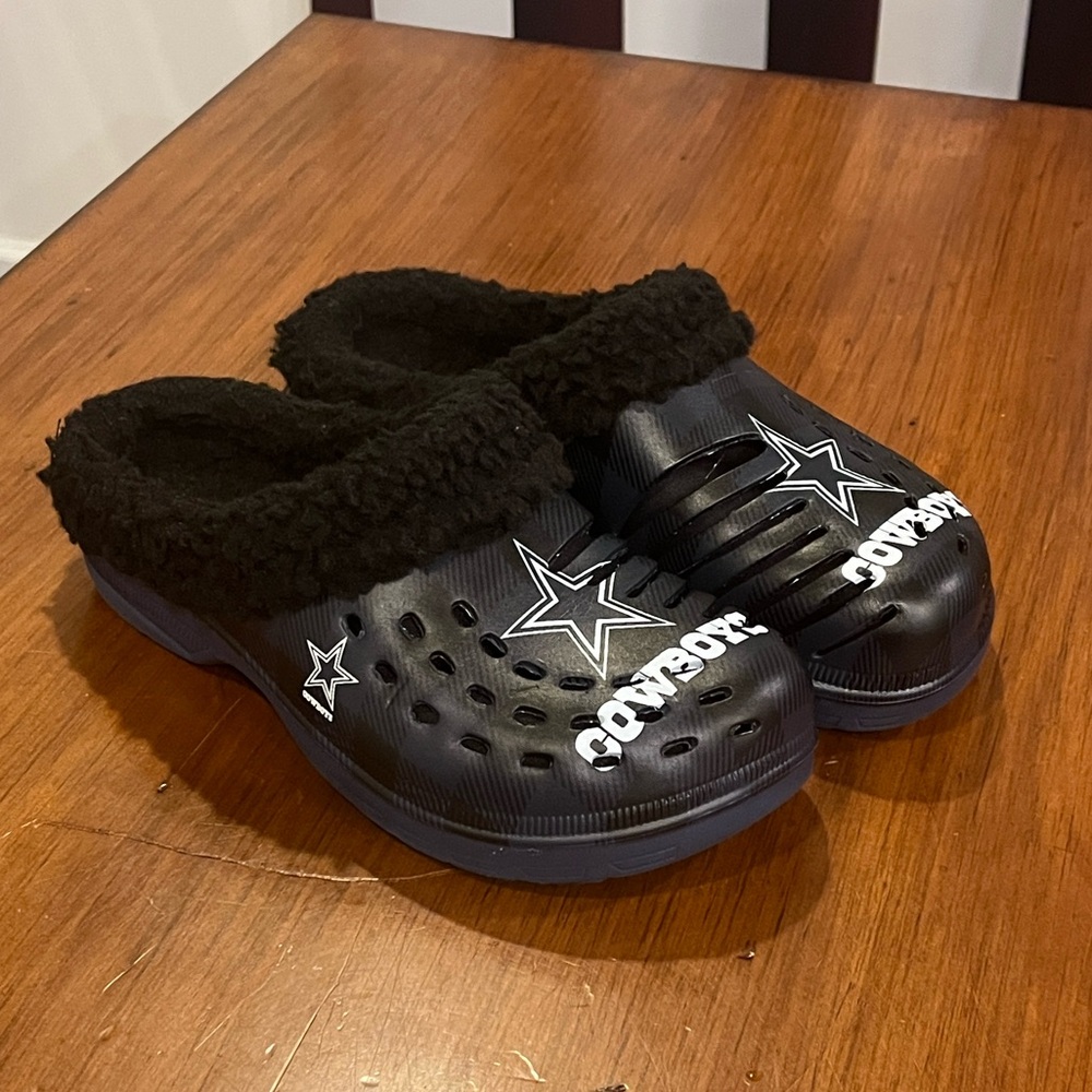 Foco Dallas Cowboys Fleece Lined Clogs Shoes Mens Size 7-8